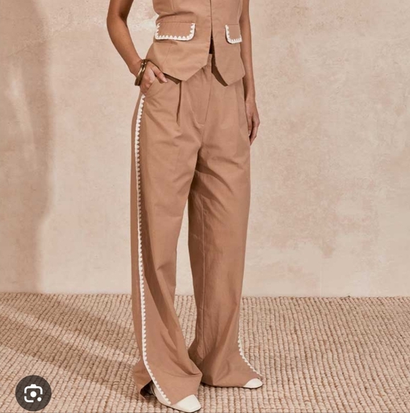 NWT ANTHROPOLOGIE MON RENN LISLE PANT SIZE L - Picture 3 of 6